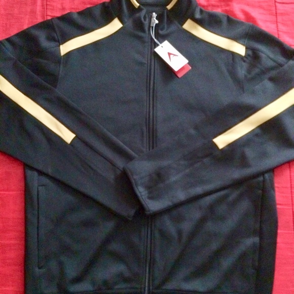 SOLD -Antigua Jacket Large Black /Gold Performance - Picture 3 of 10